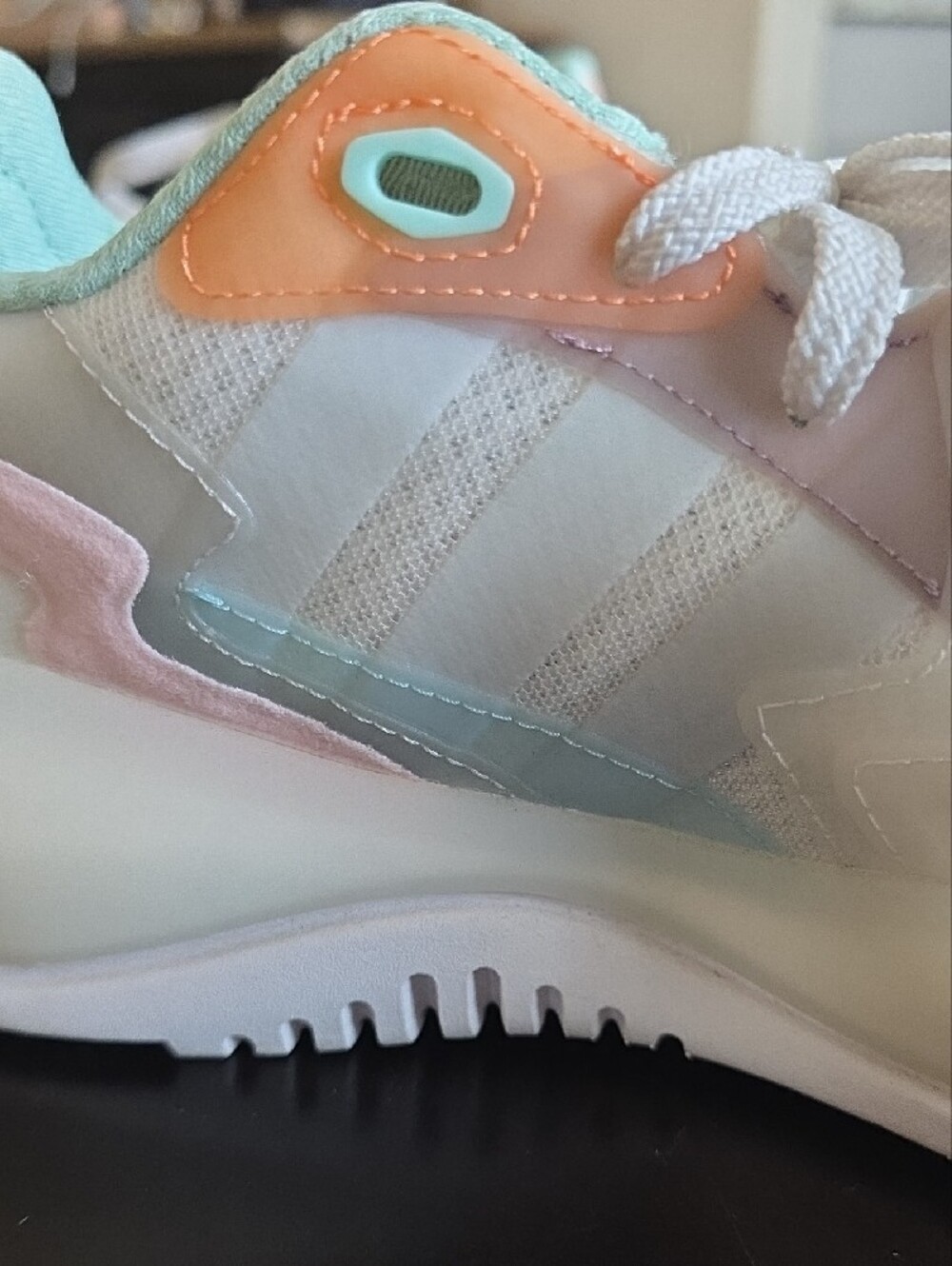 Adidas Women’s Sneakers - Mint, Peach & White - Picture 7 of 8